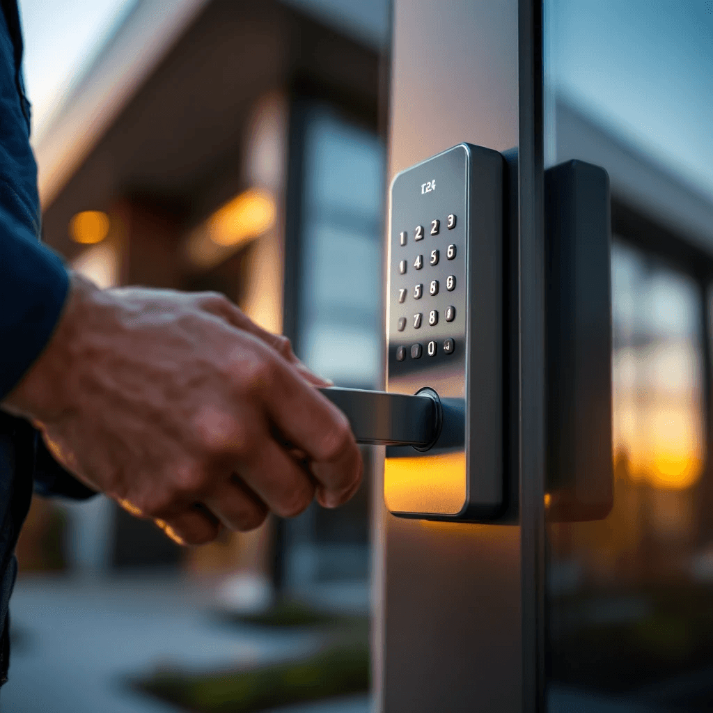 Professional Locksmith at Work