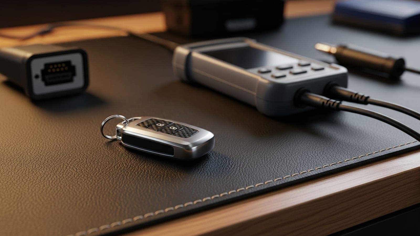 Professional locksmith performing BMW key replacement service in Keller TX